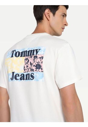 Camiseta Con Logo En El Pecho Blanco Tommy Jeans
