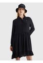 Vestido Tipo Polo Mujer Negro Tommy Jeans de Tommy Jeans