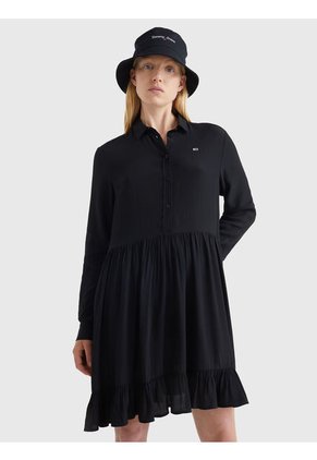 Vestido Tipo Polo Mujer Negro Tommy Jeans
