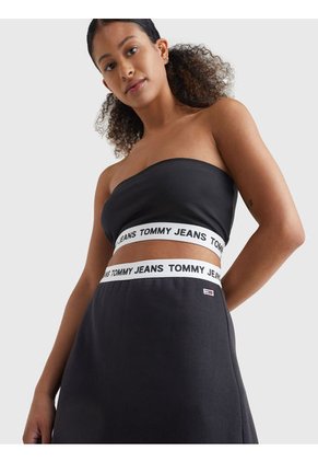 Minifalda Ajustada Con Inscripción Hombre Negro Tommy Jeans