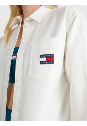 Blusa MangaLarga Para Damas Blanco Tommy Jeans