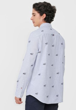 Camisa Azul-Blanco Tommy Hilfiger