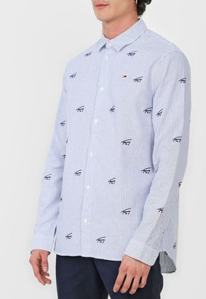 Camisa Azul-Blanco Tommy Hilfiger