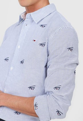 Camisa Azul-Blanco Tommy Hilfiger