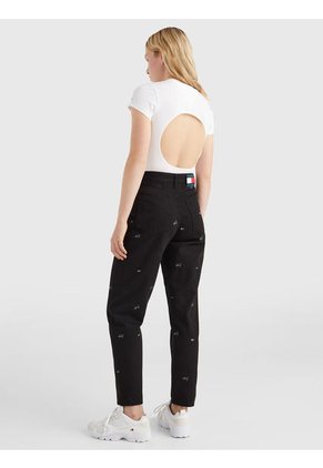 Body Cut-Out Con Cinta Con Inscripción Blanco Tommy Jeans