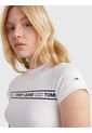 Body Cut-Out Con Cinta Con Inscripción Blanco Tommy Jeans de Tommy Jeans