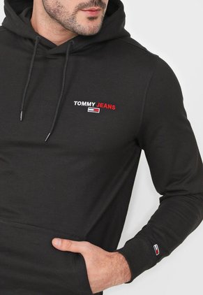 Buzo Negro-Rojo-Blanco Tommy Jeans