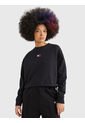 Sudadera Cropped Con Parche Y Cordón Negro Tommy Jeans de Tommy Jeans