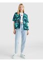 Camisa De Manga Corta Con Estampado Tropical Verde Tommy Jeans de Tommy Jeans