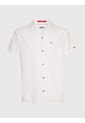 Camisa De Manga Corta Con Cuello Cubano Blanco Tommy Jeans de Tommy Jeans