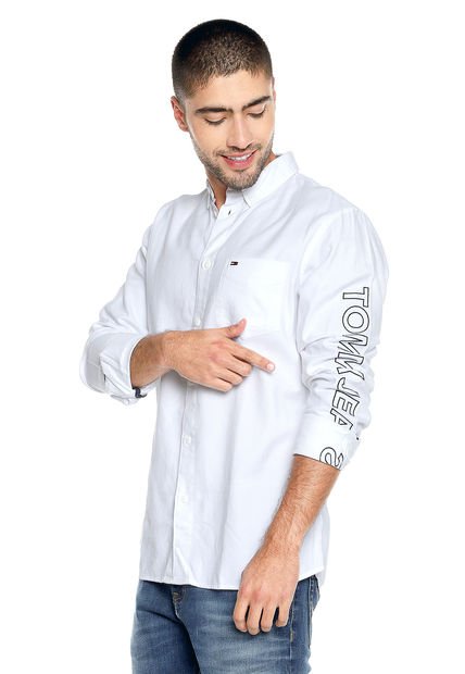 Camisa Blanco Tommy Jeans Solid Brushed