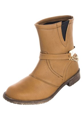 Botín Top Moda Camel