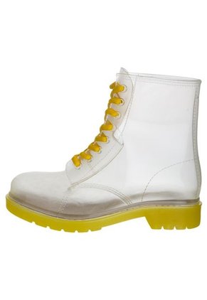 Bota Media Top Moda Transparente-Amarillo