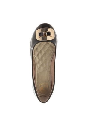 Baleta Top Moda Negro Brillante