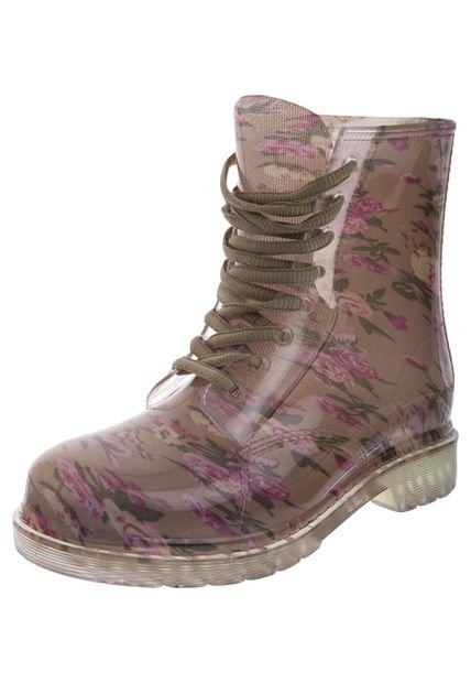 Bota Media Top Moda Beige Flores - Compra Ahora | Dafiti Colombia