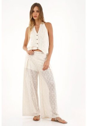 Topmark Pantalón Oversize Tejido Crudo Para Mujer