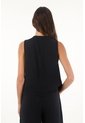 Topmark Chaleco De Tiras En Delantero Negro Para Mujer de topmark