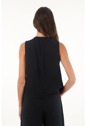 Topmark Chaleco De Tiras En Delantero Negro Para Mujer