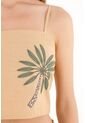 Crop Top Con Estampado De Palmeras Para Mujer de topmark