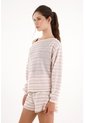 Topmark Buzo Cuello Bandeja A Rayas Para Mujer de topmark