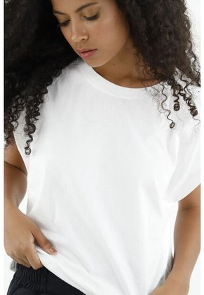 Camiseta Blanca Ancha Para Mujer