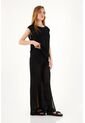 Topmark Pantalón Negro Con Aberturas En Frente Para Mujer de topmark