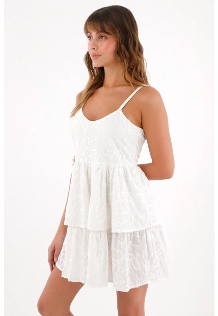 Topmark Vestido Corto Con Diseño De Flores Crudo Para Mujer
