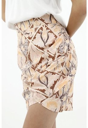 Falda Corta Estampada Para Mujer