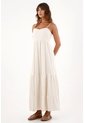Topmark Vestido Largo De Tiras Graduables Gris Para Mujer de topmark