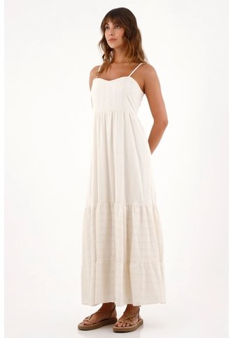 Topmark Vestido Largo De Tiras Graduables Gris Para Mujer topmark