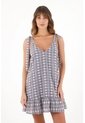 Topmark Vestido Corto Con Escote En V Morado Para Mujer de topmark