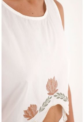 Topmark Camisa Manga Sisa Crudo Para Mujer