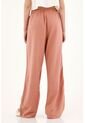 Topmark Pantalón Recto De Pretina Elástica Naranja Para Mujer de topmark