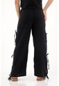 Topmark Pantalón Con Aberturas Y Diseño Floral Negro Para Mujer de topmark