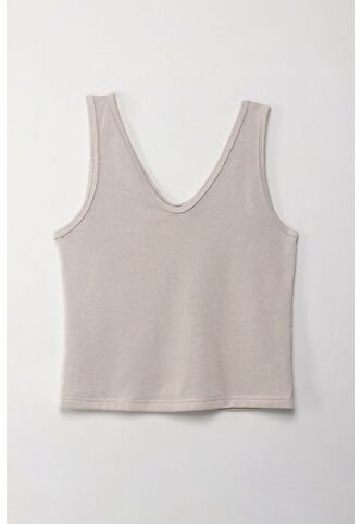 Topmark Camiseta Básica Manga Sisa Crudo Para Mujer topmark