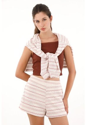 Topmark Short Con Diseño A Rayas En Tejido De Punto Para Mujer