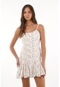 Topmark Vestido Corto Bordado Blanco Para Mujer de topmark