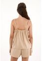 Topmark Camisa Con Tiras De Manualidad Trenzada Crudo Para Mujer de topmark