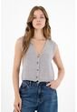 Topmark Chaleco Tejido Gris Para Mujer de topmark