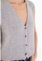 Topmark Chaleco Tejido Gris Para Mujer de topmark