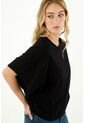 Camiseta Negra Oversize Para Mujer de topmark