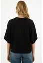 Camiseta Negra Oversize Para Mujer de topmark