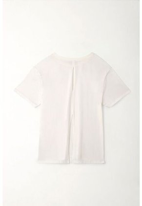 Topmark Camiseta Básica Con Aberturas En Espalda Crudo Para Mujer