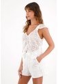 Topmark Camisa En Tela Ojalillo Crudo Para Mujer de topmark