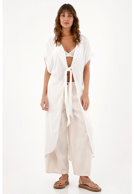 Topmark Kimono Con Escote En V Crudo Para Mujer