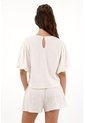 Topmark Camisa Con Mangas Abombachadas Crudo Para Mujer de topmark