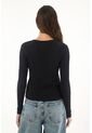 Topmark Camiseta Manga Larga Negra Para Mujer de topmark