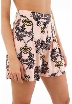 Topmark Bermuda De Tiro Alto Estampada Para Mujer