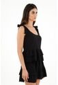 Topmark Camisa Negra De Tiras Con Boleros Para Mujer de topmark