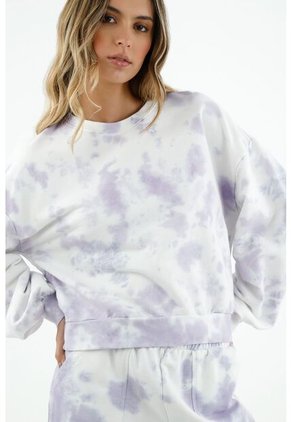 Buzo Morado Tie Dye Para Mujer